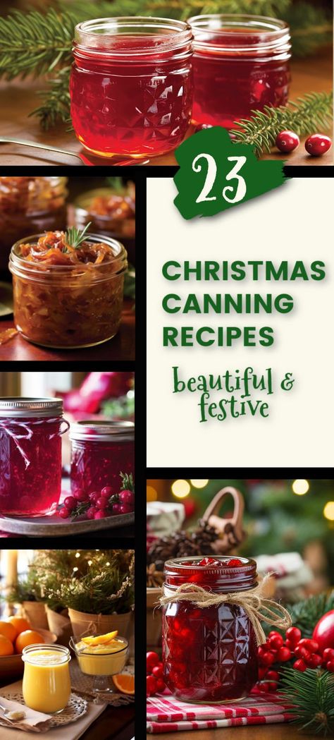 23 Must-Try Christmas Canning Recipes You'll Love Grandmas Canning Recipes, Taste Of Home Canning Recipes, Canned Holiday Gifts, What Can I Can Canning Recipes, Canning Recipes For Gifts Holidays, Pepper Jelly Gift Ideas, Gifting Homemade Jelly, Best Canning Recipes For Gifts, Savory Jams For Canning