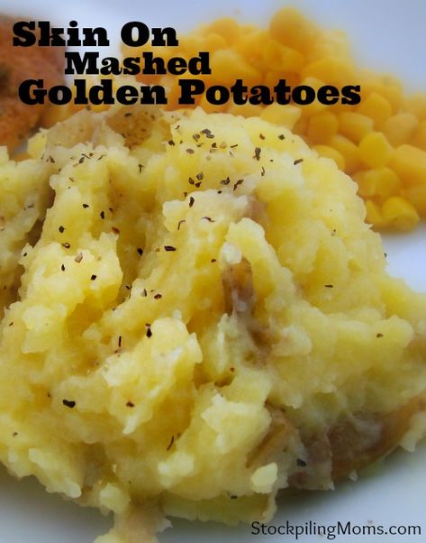 Mashed Golden Potatoes, Golden Mashed Potatoes, Golden Potato Recipes, Side Dish For Chicken, Mashed Potatoes With Skin, Gold Potato Recipes, Yukon Gold Mashed Potatoes, Russet Potato Recipes, Clean Dinner