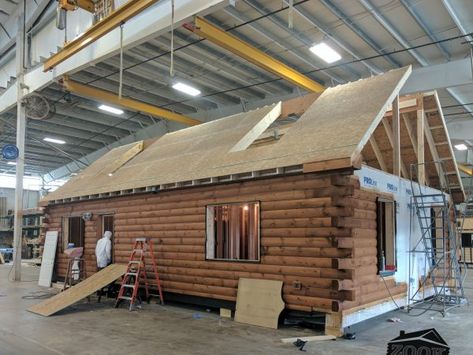 Modular Cottage, Cabin Prefab, Small Cabin Kits, Tiny Home Log Cabin, Most Economical Homes To Build, Log Cabin Houses, Prefab Cabins Affordable, Log Cabins, Cabin Home