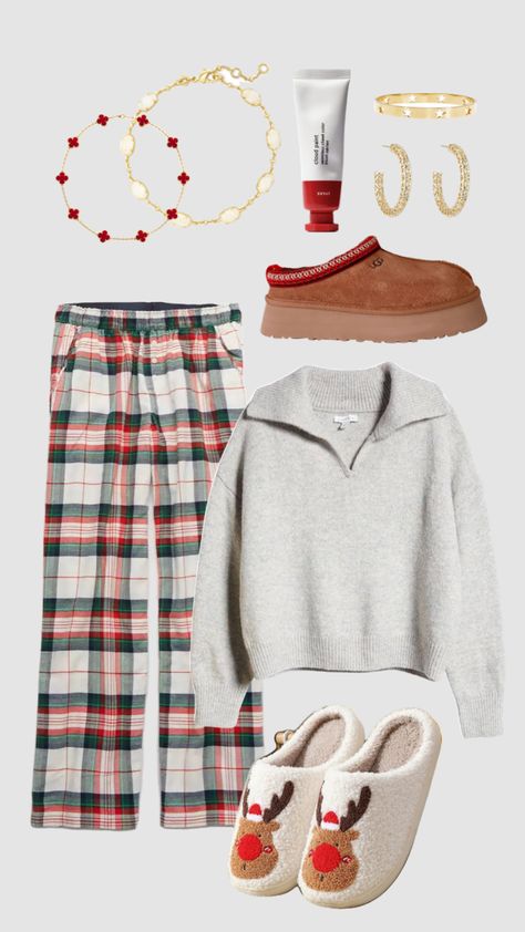 Cute Artistic Outfits, Cute Fall And Christmas Outfits, Christmas Pjs Outfit Ideas, Christmas Aesthetic Clothing, Christmas Outfits Teen Girl, Christmas Fits Ideas, Christmas Vibe Outfit, Cute Fits For Christmas, Christmas School Outfit Ideas