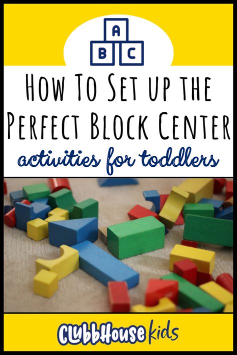 Wondering how to set up block center activities for toddlers. If your classroom or daycare is anything like mine the block center is the... Shapes Dramatic Play Preschool, Blocks Center Preschool, Block Center Ideas Preschool, Toddler Center Ideas, Block Area Ideas Preschool, Block Center Ideas, Toddler Classroom Set Up, Classroom Center Organization, Block Center Preschool