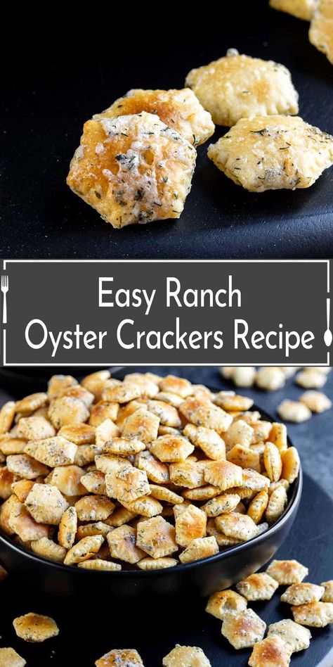 These Seasoned Ranch Oyster Crackers are the ultimate savory snack for any occasion! With ranch seasoning and a hint of dill, these easy ranch-flavored crackers are perfect as a party snack mix, salad topper, or standalone treat. This homemade seasoned cracker recipe is quick, flavorful, and sure to please a crowd. Try this simple and tasty snack mix recipe today! Hidden Valley Ranch Oyster Crackers Snacks, Oyster Cracker Mix Recipes, Oyster Cracker Recipes Party Snacks, Ranch Saltine Cracker Recipes No Bake, Zesta Crackers Recipe, Ranch Flavored Oyster Crackers, Ranch Oyster Crackers No Bake, Savory Oyster Crackers Recipe, Ranch Oyster Crackers With Oil