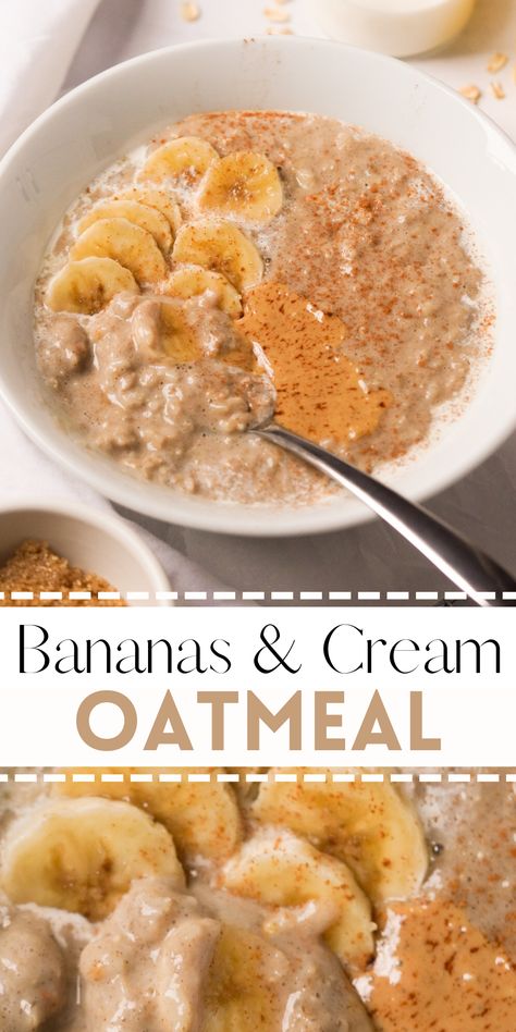 Healthy Old Fashioned Oats Recipes, Banana And Cream Oatmeal, Banana Cream Oatmeal, Old Fashion Oats Recipes Healthy, Old Fashioned Oats Recipes Breakfast, Oatmeal Recipes Stovetop, Oatmeal Recipes Breakfast Stovetop, Creamy Oatmeal Recipes, Old Fashioned Oats Recipes