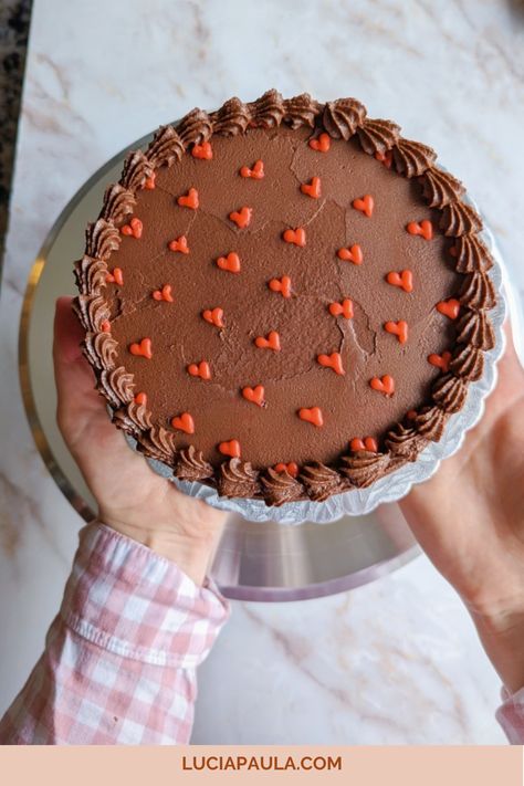 Chocolate Cake For Valentines Day, Chocolate Cake With Chocolate Icing Birthday Cake, Chocolate Birthday Cake Easy, Chocolate Engagement Cake, Chocolate Cake Valentines Day, Cute Chocolate Birthday Cake, Mini Chocolate Ganache Cake, Easy Chocolate Birthday Cake Ideas, Easy Chocolate Cake Design