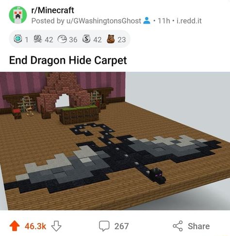 Dragon Carpet Minecraft, Minecraft End Building Ideas, Minecraft End House, Ender Dragon Egg Display Minecraft, Minecraft Dragon House, End Minecraft Builds, Minecraft Carpet Ideas, End Builds Minecraft, Minecraft End Builds