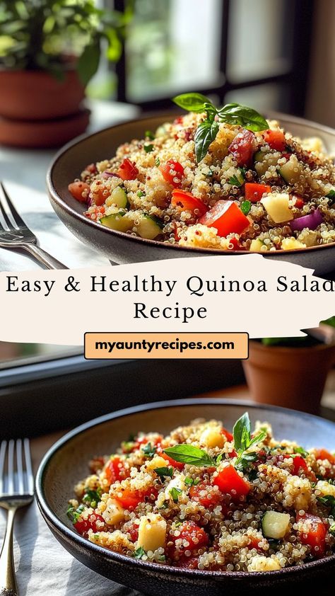 Enjoy the goodness of our Easy & Healthy Quinoa Salad Recipe! This vibrant salad features fluffy quinoa, fresh veggies, and a tangy dressing, making it a perfect dish for warm weather. Packed with nutrients, it’s great for meal prep or as a light lunch. Add your favorite toppings, like nuts or seeds, for extra crunch. This refreshing salad is not only healthy but also incredibly satisfying! Healthy Quinoa Salad, Fluffy Quinoa, Quinoa Salad Recipe, Healthy Quinoa, Making Quinoa, Quinoa Healthy, Quinoa Salad Recipes, Refreshing Salad, Frozen Vegetables