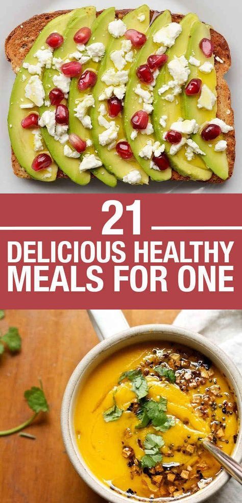 21 Easy And Healthy Meals For One Not all veggie but I can make them that way Healthy Meals, Delicious Healthy Meals, Dinner For One, Healthy Meals For One, Delicious Healthy, Delicious Healthy Recipes, Meals For One, Healthy Lunch, Healthy Cooking