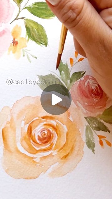 Watercolorist | 𝐂𝐞 𝐘𝐛𝐚𝐫𝐬 on Instagram: "Rosas Lover's🌹 WORKSHOPs para elegir! Eres amante de estas flores y quieres aprender a pintarlas con acuarela en trazo libre? Tengo dos opciones de Workshop Virtuales: [1]Rosas en estilo suelto: ideal si eres principiante y quieres explorar el estilo suelto. [2]Rosas en Bouquet: veremos como pintar Rosas dentro de una composición como son los arreglos florales en Bouquet. Ideal si ya viste el Workshop anterior o tienes conocimientos mínimos de acuarela. Si quieres + INFO🌹, DALE CLICK al enlace que dejo en mis historias, en mi perfil o déjame un mensajito y te lo envío. Allí podrás ver la modalidad, los materiales que necesitaremos, los horarios según países, los valores y formas de pago. Te espero! #watercolorartist #watercolorclass #waterco Watercolor Roses Tutorial, Brush For Painting, Painting Leaves, Art Tutorials Watercolor, Watercolor Flowers Tutorial, Rose Tutorial, Watercolor Flower Art, Painted Leaves, Watercolour Tutorials