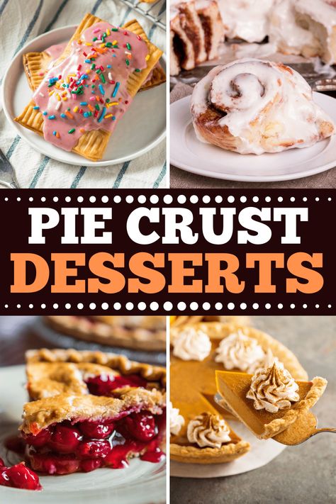 From turnovers to pumpkin pies to Pop-Tarts, there are pie crust desserts for everyone! Use up your extra pie crust with one of these scrumptious, easy treats. Desserts Made With Pie Crust, Recipes To Make With Pie Crust, Recipes Using Refrigerated Pie Crust, Refrigerated Pie Crust Ideas, Pie Crust Uses Pre Made, What To Make With Pie Crust Ideas, Ways To Use Pie Crust, Pie Crust Desserts Things To Make With, Pie Dough Desserts