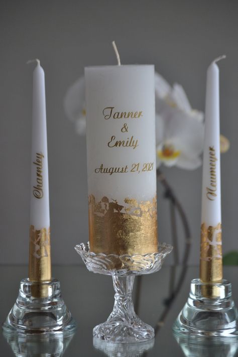 Candle For Wedding Ceremony, Personalized Candles Wedding, Candle Ceremony Wedding, Unity Candles Wedding, Unity Candle Ideas Diy, Wedding Unity Candle Ideas, Wedding Candles Ceremony, Wedding Candle Ideas, Wedding Candle Decor