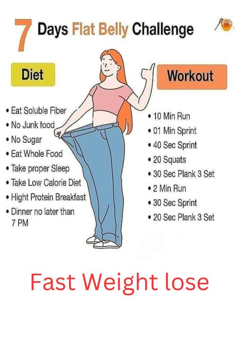 7 Days Flat Belly Challenge| fast Weight lose Belly Challenge, Flat Belly Challenge, Workout Eating, Resep Diet, Workout For Flat Stomach, Quick Workout Routine, Makanan Diet, At Home Workout Plan, Lose 50 Pounds