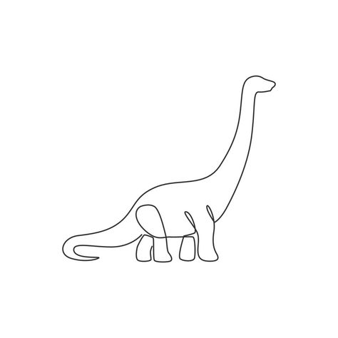 Minimalistic Dinosaur Tattoo, Dinosaur Tattoo Minimalist, One Line Dinosaur Tattoo, Minimal Dinosaur Tattoo, Line Dinosaur Tattoo, Cartoon Dinosaur Drawing Cute, Fine Line Dinosaur Tattoo, Dino Line Art, Fine Line Drawing Ideas