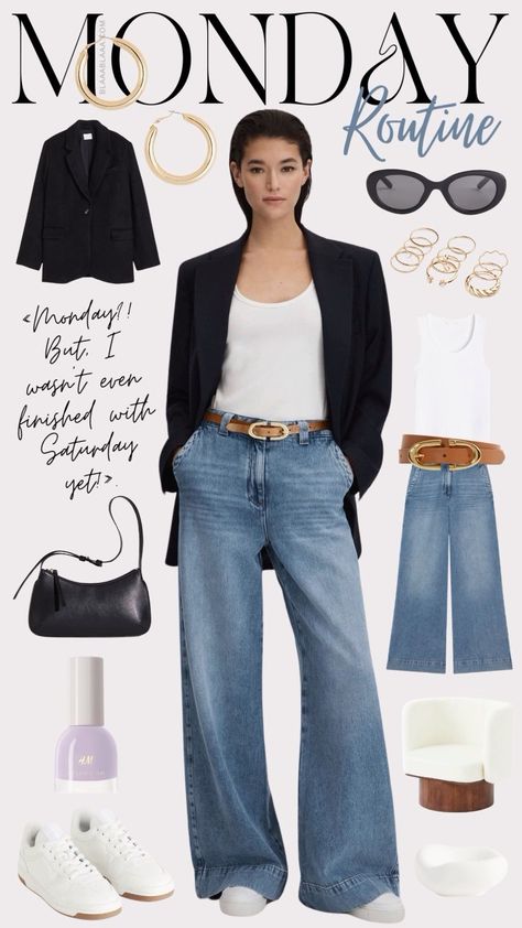 BlaaaBlaaa (@blaaagram) • Instagram photos and videos Looks Con Jeans, Monday Routine, Monday Outfit, Casual Chic Outfits, Smart Casual Women, Looks Jeans, Mode Tips, Zurich Switzerland, Outfit Jeans