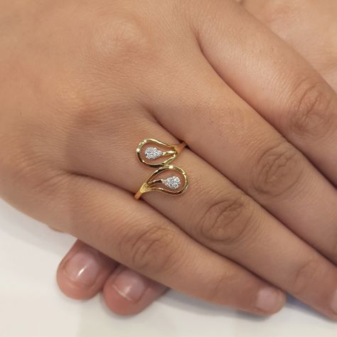 "Unlock the magic of our latest collection. 🔮 #EnchantmentAwaits" Beautiful 14k Gold & diamond ring with GIA certified diamonds❤️ Just in! ✨ Our collection of ready-to-ship designs make the perfect gift idea for last minute purchases, and proposal deadlines. In-stock designs have a quick turnaround time and are ready to ship in 1-2 business days. Crafted with the finest quality of diamond and gold jewelry, our ready-ship designs allow you to find a piece you LOVE without the wait. See more ... Girls Ring Design Gold, Gold Ring For Ladies, Gold Engagement Rings Indian, Hand Rings Gold, Ladies Rings Gold Design, Finger Rings For Girls, Fingers Rings, Gold Ring Indian, Ladies Gold Rings