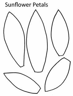 (click on the image to download a PDF of the pattern) Flower Templates Printable Free Pattern, Petal Template, Sunflower Template, Sunflower Coloring Pages, Sunflower Petals, Flower Petal Template, Sunflower Leaves, Săpunuri Handmade, Sunflower Crafts