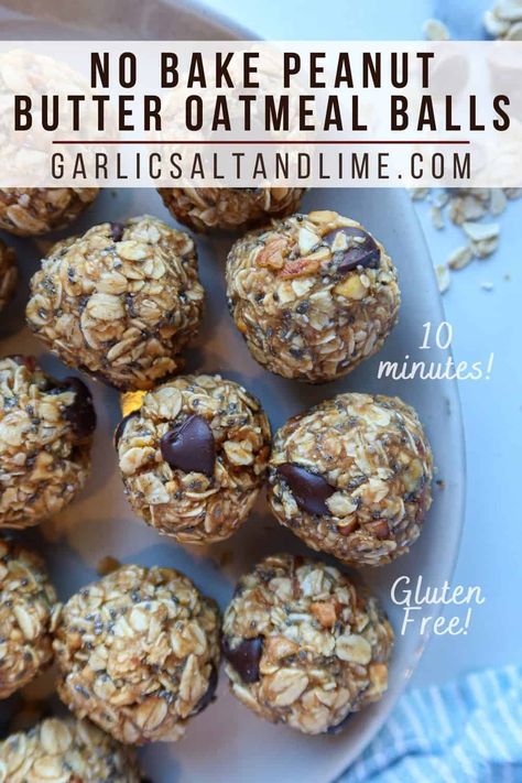 Oatmeal Balls No Bake, Low Calorie Oatmeal, Peanut Butter Oatmeal Balls, Low Carb Oatmeal, Breakfast Balls, Oatmeal Balls, Calorie Breakfast, Oatmeal Bites, Vegan Candy