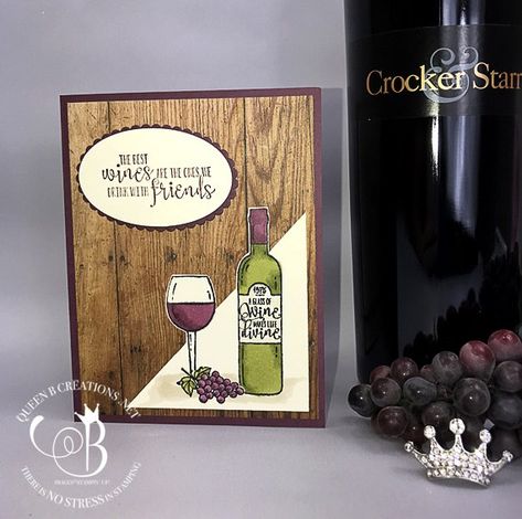 Ideas Birthday Card, Wine Birthday Cards, Wine Theme, Birthday Cards For Men, Ideas Birthday, Queen B, Male Cards, Masculine Cards, Man Birthday