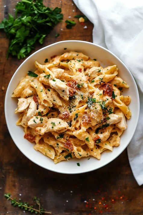 Healthy Marry Me Chicken Pasta, Marry Me Chicken And Pasta Recipe, Italian Recipes White Sauce, Marry Me Chicken Recipe Pasta, Chicken And Pasta With Red Sauce, Marry Me Chicken Pasta Healthy, Sides For Marry Me Chicken, Marry Me Ravioli, Rigatoni Recipes Chicken