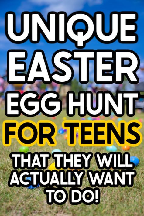 Easter Egg Treasure Hunt Ideas, Fun Easter Hunt Ideas, Easter Treasure Hunt Ideas, Scavenger Hunt Easter Basket, Cool Easter Egg Hunt Ideas, Easter Teen Games, Night Easter Egg Hunt, Teen Egg Scavenger Hunt, Fun Easter Activities For Older Kids