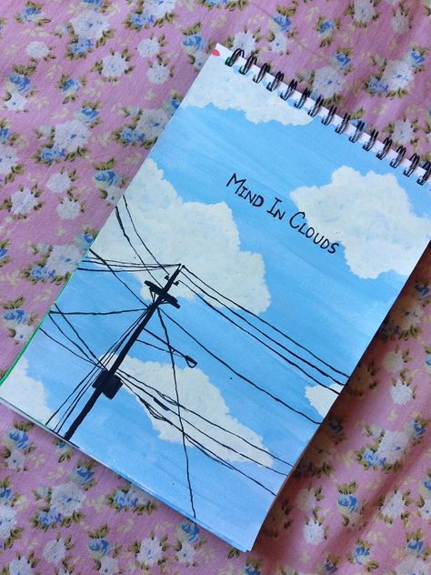 Mind in clouds Sketchbook Quotes, Blue Sky Painting, Cute Easy Paintings, Aesthetic Drawings, Easy Mandala Drawing, Cool Pencil Drawings, Meaningful Drawings, Ticket Stubs, Diy Gifts For Friends