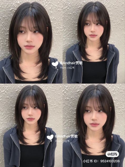 Long Wolfcut Haircut With Bangs, Wolf Haircut, Haircut Wavy, Hair Style Korea, Haircut Straight, Haircut With Bangs, Long Wolfcut Haircut, Choppy Hair, Hair Inspiration Short