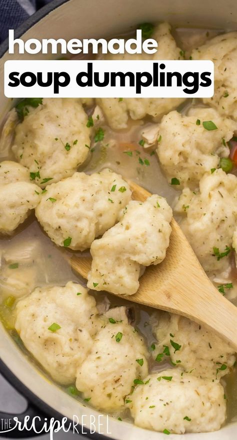 Dive into the heartwarming world of homemade soup dumplings with this cozy recipe adventure. Perfect for chilly evenings or when you're craving a comforting meal, these dumplings are a delightful blend of savory broth and tender dough. Follow along for step-by-step guidance on crafting these little pockets of joy, and bring a taste of tradition to your kitchen. Whether you're a seasoned cook or a curious beginner, this recipe promises a rewarding and delicious experience. Homemade Biscuits For Dumplings, Microwave Dumplings Recipe, Flour And Egg Dumplings, Small Batch Dumplings, 2 Ingredient Dumplings, Polish Drop Dumplings, Egg Dumplings For Soup, How To Make Dumplings From Scratch, Homemade Drop Dumplings Recipe