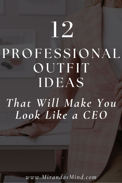 Dressing for success is not just a cliché. It really can impact how you are perceived in the professional world. Here are 12 professional outfit ideas that will instantly elevate your appearance and make you look like a boss. #workoutfitswomen #officeoutfitswomen #classyoutfits #officewear #cuteoutfits #businesscasualoutfits #corporatebaddie #stylishoutfits #workoutfits #officebaddieoutfits #trendyofficeoutfits #affiliate Baddie Office, Business Meeting Outfit, Business Formal Outfit, Office Wear Women Work Outfits, Professional Dress For Women, Corporate Attire Women, Business Professional Women, Classy Business Outfits, Office Attire Women