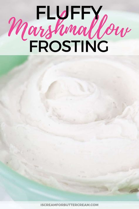 Marshmallow Icing Recipe Easy, White Icing Recipe For Cake, Mamaw Pie, White Icing Recipe, Fluffy White Icing, Recipe For Cakes, Cupcake Creme, Icing Recipe For Cake, Marshmallow Frosting Recipes