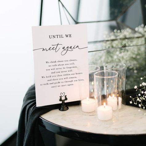 Wedding Memory Table, Memory Table Sign, Wedding Memory Table Sign, Honoring Loved Ones, Memorial Table, Memory Table Wedding, Wedding Memorial Sign, Wedding Memory, Until We Meet Again