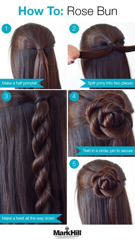 26 Amazing Bun Updo Ideas for Long & Medium Length Hair - Pretty Designs Hairstyles Easy Step By Step, Messy Hairstyles For Medium Length Hair, Half Hair Updo, Trendy Bun, Curly Hairstyle Ideas, Half Bun Hairstyles, Updo Ideas, Halloween Hairstyles, Hairstyle Ideas Easy