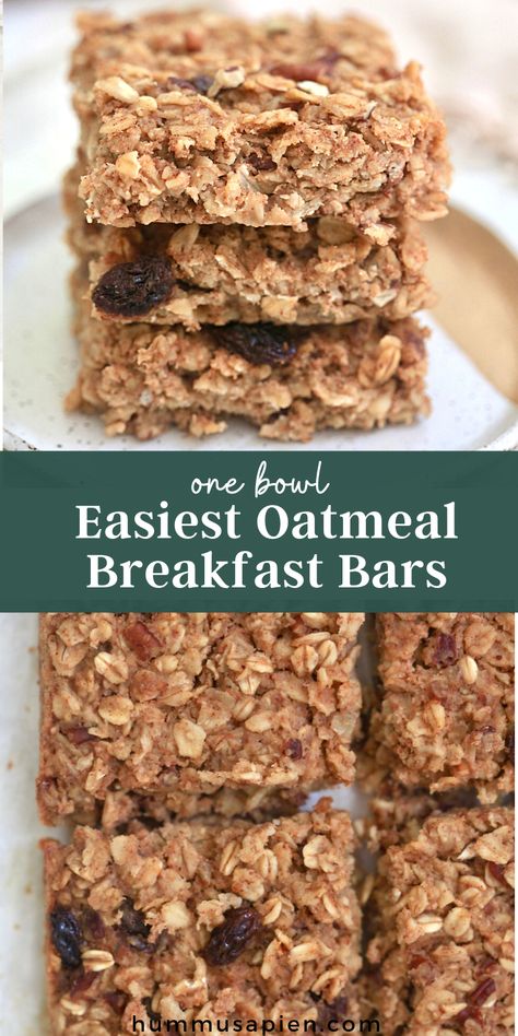 Oatmeal Bake Bars Breakfast Recipes, Healthy Morning Oat Bars, Oatmeal Healthy Snacks, High Protein Breakfast Bars Recipes, Easy Baked Oatmeal Bars, Breakfast Bars For Diabetics, Oatmeal Bar Ideas, Oats For Breakfast Recipes, Oatmeal Breakfast Bars Recipes