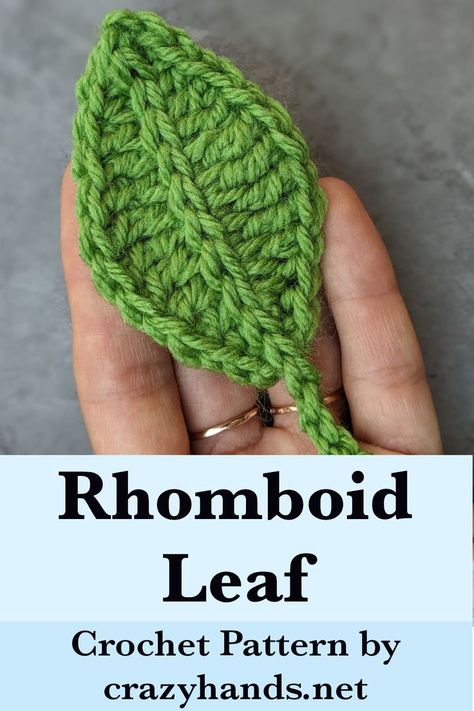 Free Pattern Friday Crochet Leaf, Crochet Sunflower Leaves Free Pattern, How To Crochet Leaf Pattern, Crochet Free Leaf Patterns, Crochet Long Leaf Free Pattern, Crochet Leaf Keychain Pattern, Crochet Strawberry Leaf Free Pattern, Free Leaf Pattern Crochet, Crochet Leaf Stem