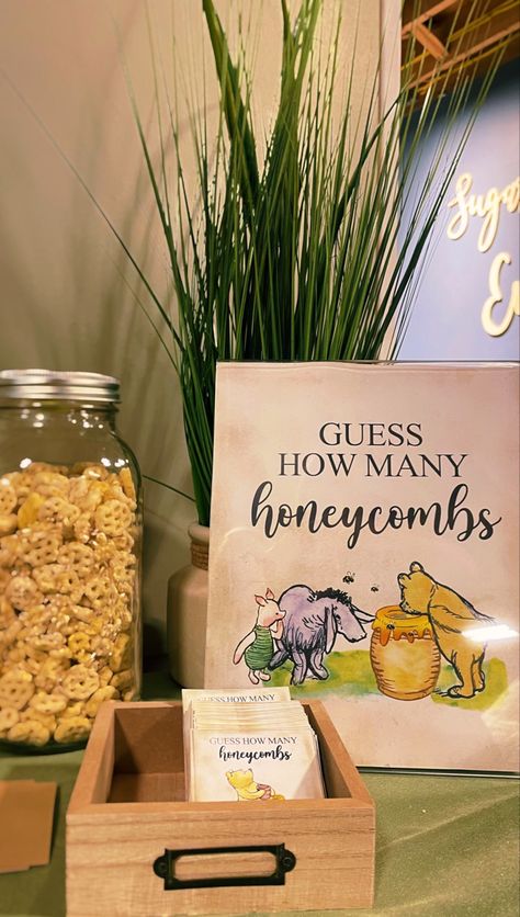 Guess How Many Honeycombs Winnie The Pooh, Vintage Winnie The Pooh Baby Shower Idea, Guess How Many Honeycombs, Winnie The Pooh Winter Baby Shower Ideas, Baby Shower Whinnie The Poo, Baby Girl Winnie The Pooh Shower Ideas, Pooh Bear Baby Shower Games, Winnie The Pooh Games Party Ideas, Weenie The Pooh Baby Shower Ideas Girl