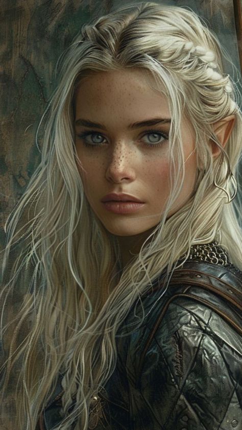 Blonde Book Characters, Blonde Elf Woman, Elf Druid Female, Elf Dnd Character, Elves Female Beautiful, Blonde Elf, Weiblicher Elf, Elven Woman, Fantasy Story Ideas