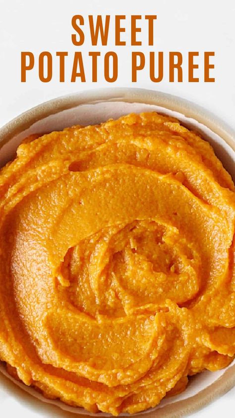 Homemade sweet potato purée is easy to make with little hands-on work involved. It keeps refrigerated for several days and can be frozen. Eat it as a savory side dish and for baking recipes, just like you would canned puree. Potato Purée, Sweet Potato Oven, Sweet Potato Puree, Boiling Sweet Potatoes, Canning Sweet Potatoes, Easy Autumn Recipes, Potato Puree, Impressive Recipes, Easy Pie