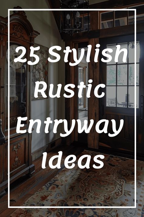 Explore these 25 stylish rustic entryway ideas to add charm and warmth to your home decor. From cozy farmhouse touches to elegant wooden accents, find inspiration to create a welcoming entryway that sets the tone for your entire space. Whether you prefer a modern rustic look or a classic country style, these ideas will help you design an inviting entrance that reflects your personal taste. Traditional Farmhouse Entryway, Southwest Entryway Ideas, Open Concept Front Entryway Ideas, Flagstone Foyer Entryway, Farmhouse Home Entrance, Mudroom Table Entryway, Mediterranean Entry Way Ideas, Farmhouse Narrow Entryway Ideas, Rustic Benches Entryway