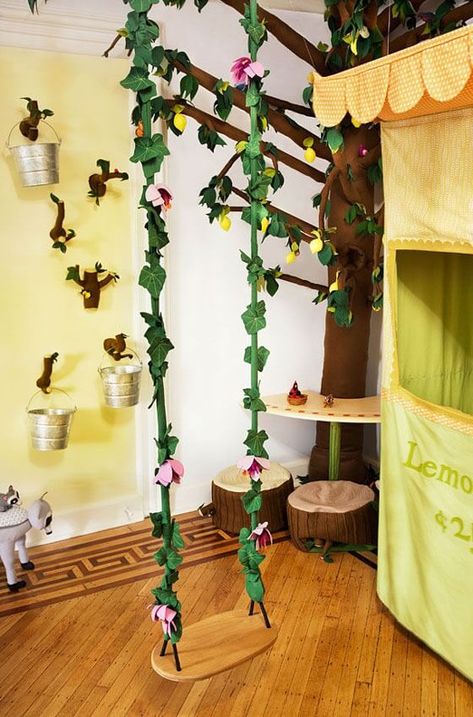 25 Designer Inspired Playroom Ideas for Kids [Amazing Photos] Enchanted Forest Room, Woodland Playroom, Playroom Ideas For Kids, Enchanted Forest Bedroom, Mind Craft, Woodland Bedroom, Fairytale Bedroom, Forest Bedroom, Castle Ideas