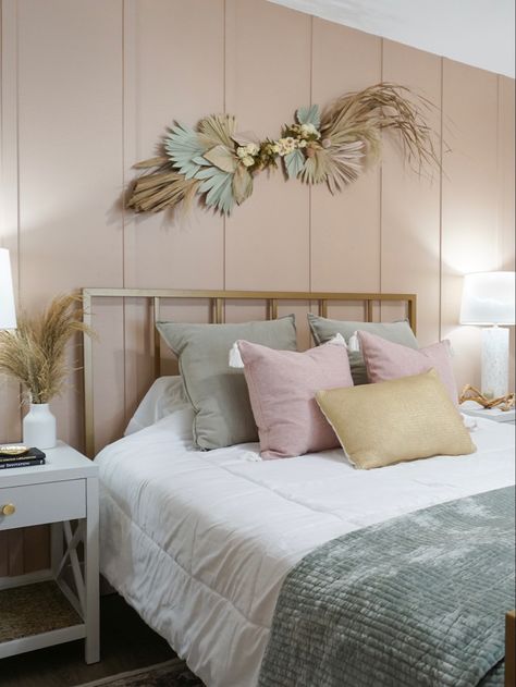 Vertical Board And Batten Wall Nursery, Vertical Wood Trim Accent Wall, Vertical Wall Moulding, Vertical Batten Wall, Unique Shiplap Wall, Vertical Accent Wall Ideas, Faux Board And Batten Wall Bedroom, Easy Wood Accent Wall Ideas, Solid Accent Wall