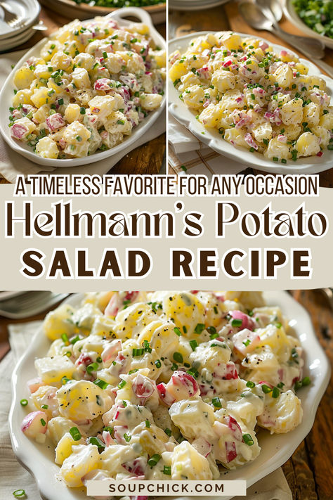 Hellmann’s Potato Salad Recipe Hellmans Potato Salad Recipe, Hellmans Potato Salad, Original Potato Salad Recipe, 1905 Salad Recipe, Potatoe Salad, Best Potato Salad Recipe, Cottage Food, Potato Salads, German Foods