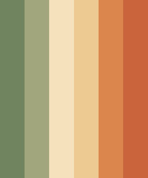 Orange Green Palette Color, Orange And Green Color Scheme, Orange And Sage Color Palette, Green Color Pallete Colour Schemes, Sage Orange Color Palette, Orange Colour Combinations, Orange Green Decor, Green And Orange Colour Palette, Color Pallet With Green