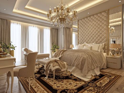 Pillar In Bedroom, Royal Bedroom Modern, Royal Bedroom Interior, Elegant Bedroom Aesthetic, Royal Bedroom Design, Royal Bedroom, Luxe Bedroom, Decor Ideas Bedroom, Bedroom Interior Design Luxury