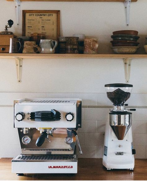 La Marzocco Linea Mini, Coffee Station Kitchen, Home Wet Bar, La Marzocco, Home Coffee Stations, Wood Utensils, Home Coffee Bar, Coffee Bar Home, Coffee Equipment