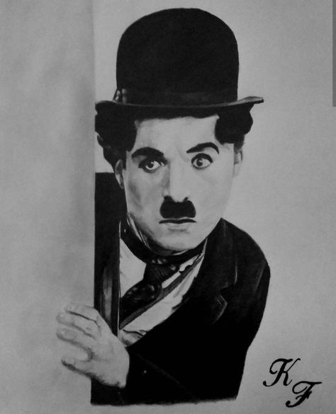 Charli Chaplin Drawing, Charlie Chaplin Sketch, Harold Lloyd, Sketching Tips, Arte Alien, Celebrity Drawings, Picsart Background, Nike Wallpaper, Daily Drawing