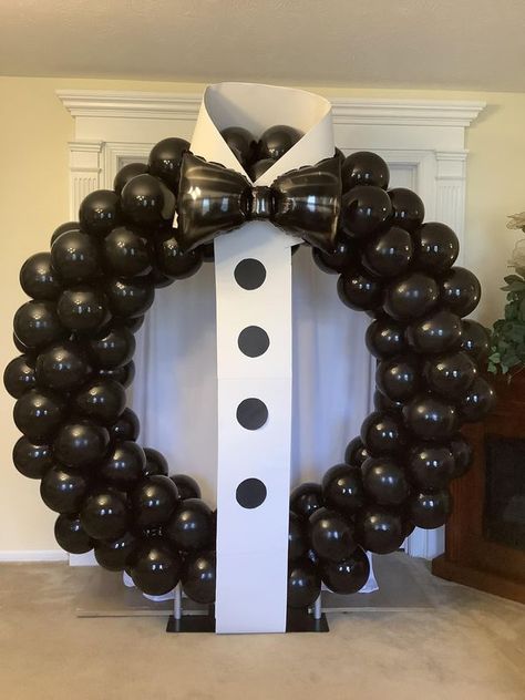 Balloon Artists | Issa BLACK TIE AFFAIR | Facebook Bow Tie Party Decorations, Black Tie Ball Decorations, Black Tie Bday Party, Black Tie Decorations, Black Tie Prom Theme, Black Tie Event Decor, Black Tie Birthday Party Ideas, Black Tie Party Decorations, Black Tie Theme Party