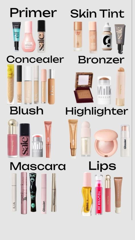 Summer Makeup Products, Best Face Makeup Products, Sephora Must Haves, First Time Makeup User Tips, Natural Makeup Products, Makeup This Or That, Glowup Tips, Makeup Routine With Products, Viral Makeup Products