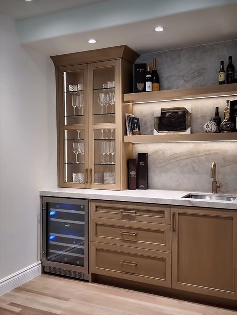 Modern basement bar