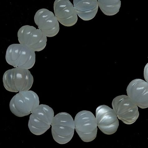 10 Pieces White Moonstone Carved Melon Rondelle Shape Beads- Moonstone Pumpkin Beads- Hand Carved Melon Beads- AAA Grade Carving Melon Beads Pumpkin Beads, Pumpkin Bead, Earrings Charms, Customer Gifts, Beads Wholesale, White Moonstone, Carved Shell, Peach Moonstone, How To Make Necklaces