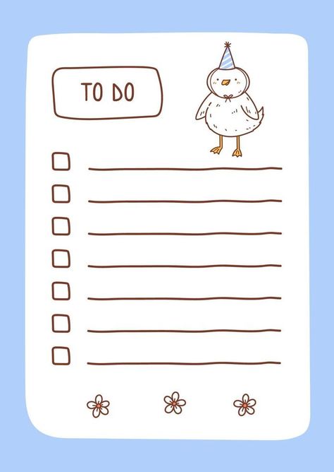 Daily Planner Ideas, To Do List Template, Memo Template, To Do Checklist, Study Planner Printable, Note Pad Design, Bullet Journal Mood Tracker Ideas, Self Organization, Cute Laptop Wallpaper