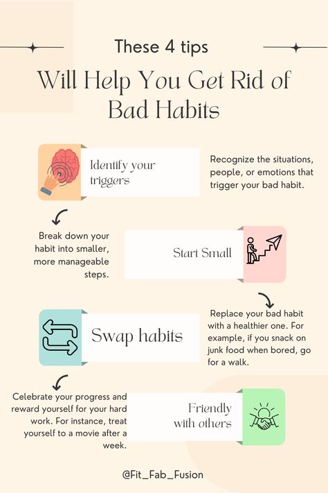 Breaking bad habits can be challenging, but it’s not impossible. Here are some tips to help you get started: Identify the habit you want to break and why you want to break it. This will help you stay motivated. Replace the bad habit with a good one. For example, if you want to quit smoking, try chewing gum instead. Surround yourself with people who support your decision to break the habit. Track your progress and celebrate small victories along the way. How To Leave Bad Habits, How To Break Addictive Habits, How To Break A Bad Habit, How To Stop A Bad Habit, How To Change Bad Habits, How To Break Habits, How To Break A Habit, How To Get Rid Of Bad Habits, How To Quit Bad Habits