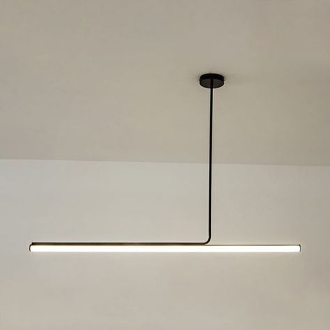 Linear Pendant Light Over Island, Modern Kitchen Pendants, Lights Over Island, Celing Light, Linear Pendant Lighting, Modern Lights, Home Lighting Design, Linear Pendant Light, Minimal Lighting